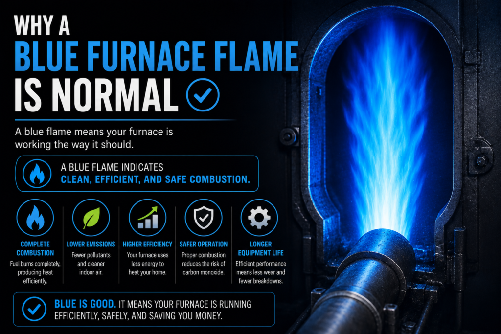 Yellow vs Blue Furnace Flame